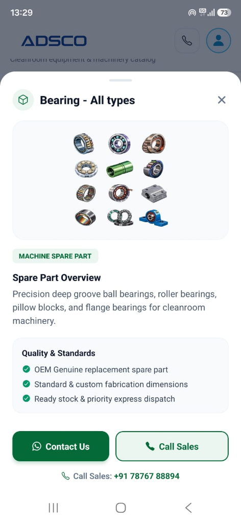 Precision Bearing Spare Parts
